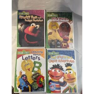 Sesame Street 4 DVD Lot Letters Wild Words Adventures 2010